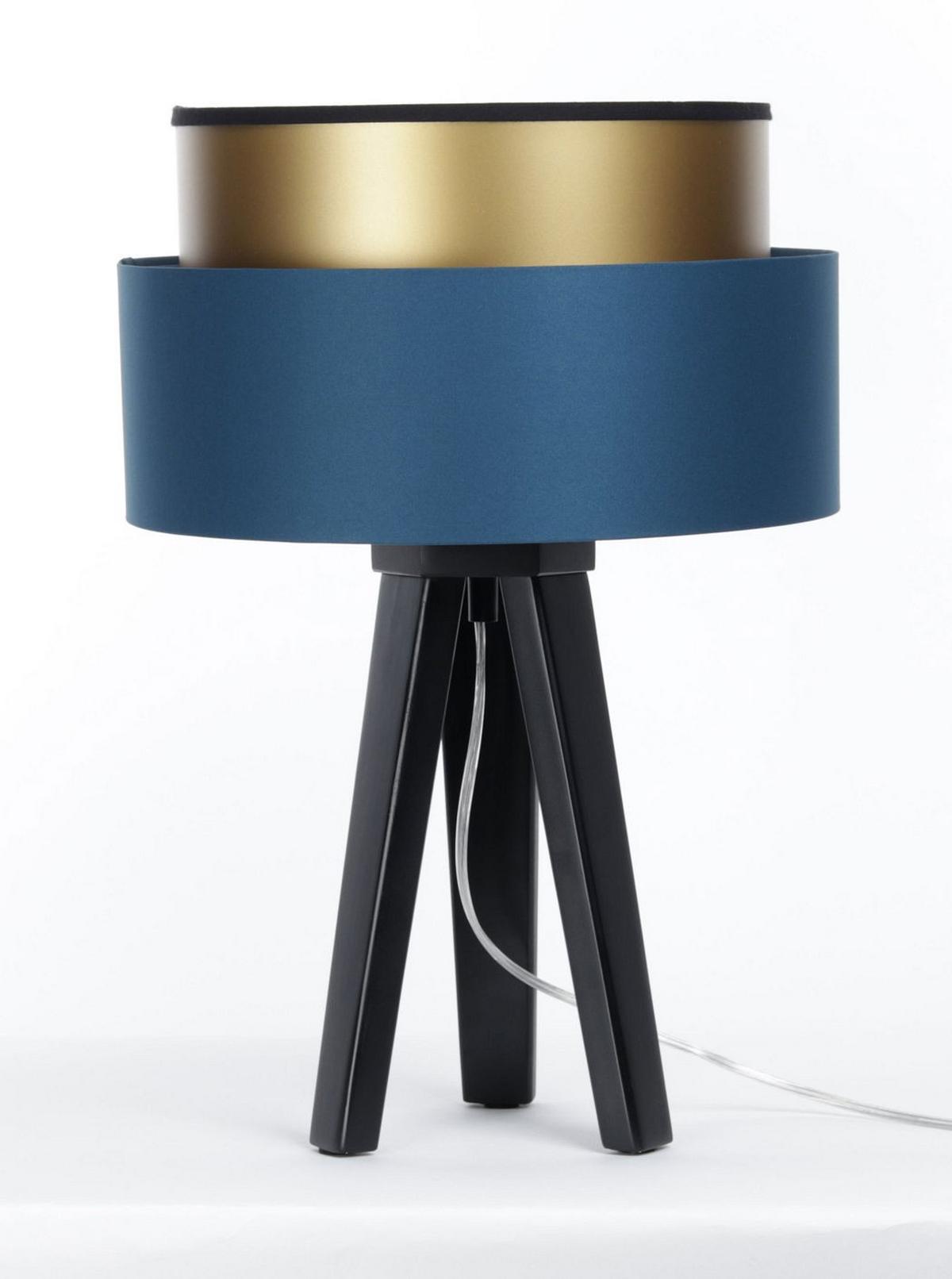 TISCHLAMPE Blau 30/45 cm - Goldfarben, Kunststoff (30/0.7/45cm) - ONZENO