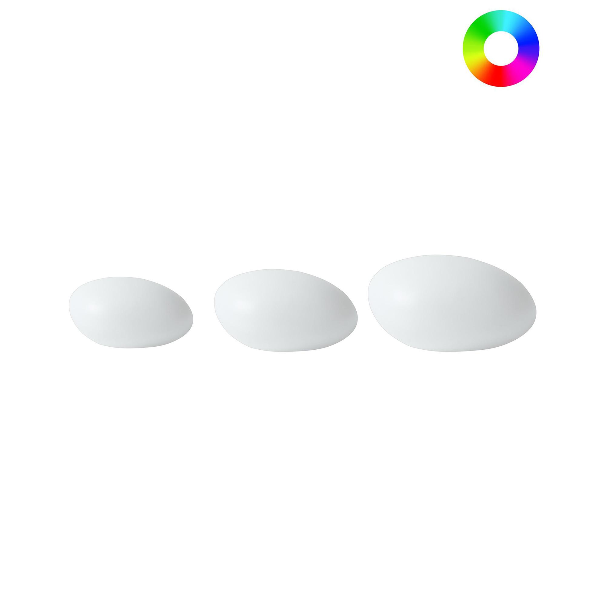 LED-LAMPE Weiß Farallon - Weiß, Kunststoff (28/28/18cm) - Beliani