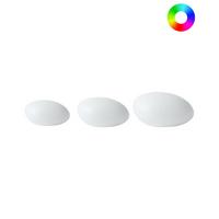 LED-LAMPE Weiß Farallon - Weiß, Kunststoff (28/28/18cm) - Beliani