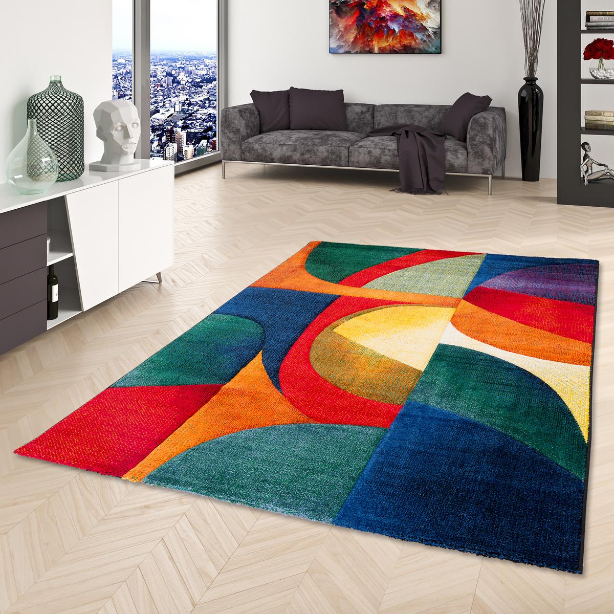 DESIGNER TEPPICH MAUI MODERN - Petrol, Textil (80/150cm) - Pergamon