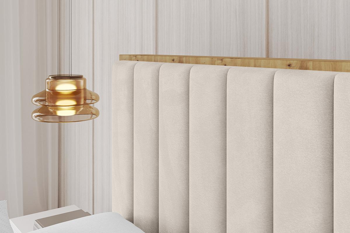 POLSTERBETT mit Bettkasten und Lattenrost, Bett mit Matratze H3/H4 - ENZO4 200x200 Beige - Beige, Holzwerkstoff/Textil (200/200cm) - ALTDECOR