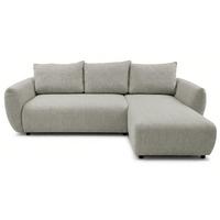 ECKSCHLAFSOFA Zordo GRAUBEIGER CHENILLE RECHTS MIT ZWEI BETTKÄSTEN - Taupe/Schwarz, Kunststoff/Textil (170/256cm) - Selsey