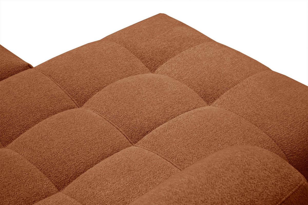 ECKSOFA SALVINI 4-Sitzer, dunkelorange - Dunkelorange/Schwarz, Holzwerkstoff/Textil (158/292cm) - Wozimo