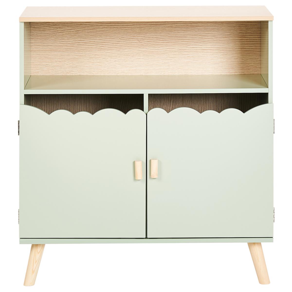 SCHRANK Hellgrün Lackey - Hellgrün, Holzwerkstoff (70/74/30cm) - Beliani