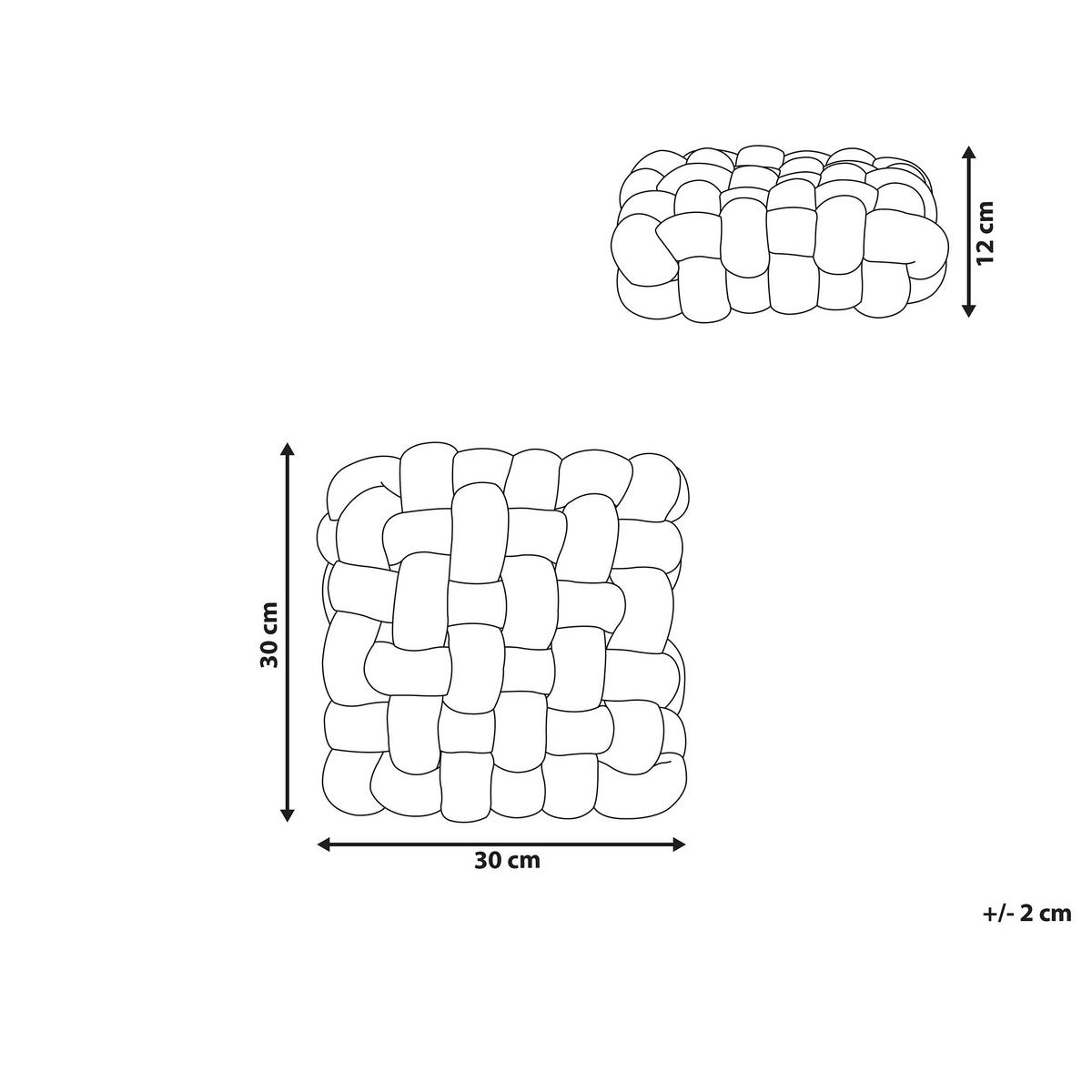 DEKOKISSEN Hellgrau 30/30 cm Sirali - Hellgrau, Textil (30/30cm) - Beliani