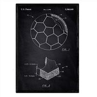 POSTER Fußball Patent A3 Rahmenlos - Schwarz, Papier (29.7/5/42cm) - Nacnic