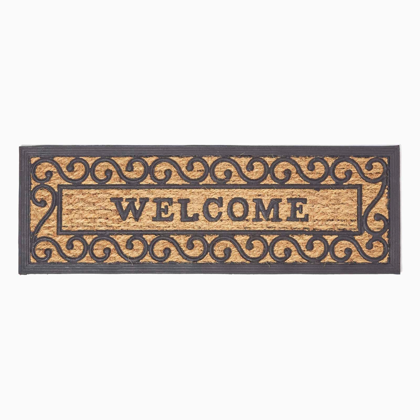 FUSSMATTE Welcome, Kokos & Gummi 25/75 cm - Naturfarben, Naturmaterialien (25/75cm) - Homescapes