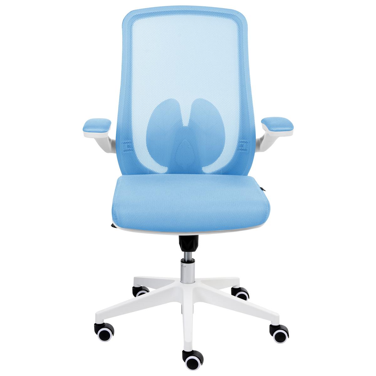 BÜROSTUHL Hellblau Overlord - Hellblau, Textil (49/100/63cm) - Beliani