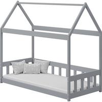 HAUSBETT Domi aus Holz, Grau 80x180 cm - Grau, Holz (180/80cm) - WFL GROUP