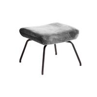 HOCKER LOTTE Silber Velvet - Silberfarben, Textil/Metall (57/44/52cm) - KAWOLA