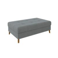 HOCKER Henrik Grau Boucle - Braun/Grau, Holz/Textil (118/40/73cm) - S-Style Möbel