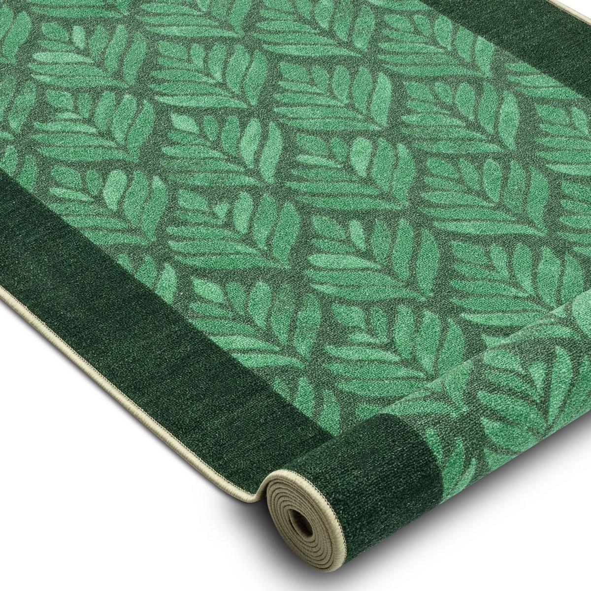 LÄUFER rutschfest LIŚCIE 80/100 cm - Pastellgrün, Textil (80/100cm) - rugsX