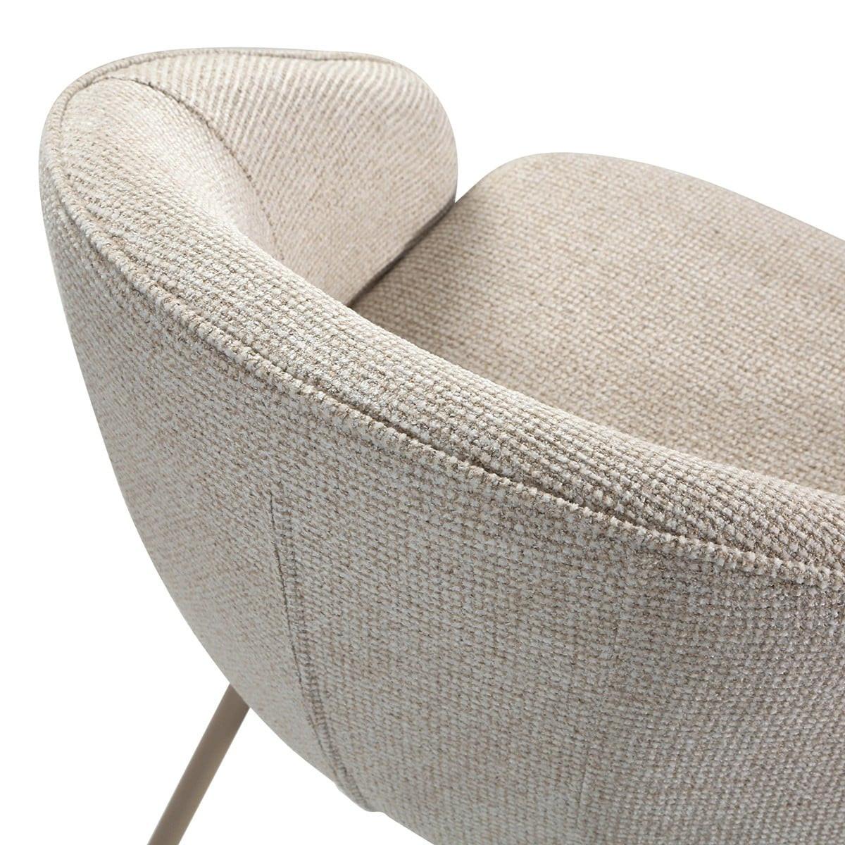 STÜHLE 2er-Set aus Stoff Beine aus Metall beige 62/60/81 cm - Beige, Textil (60/81/65cm) - Calicosy