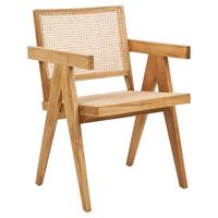 ESSZIMMERSTUHL Mahagoniholz Hellbraun Westbrook - Naturfarben, Holz (55/82/52cm) - Beliani