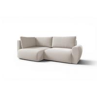 ECKSOFA Galan Mini Mit Schlaffunktion - Weiß, Holzwerkstoff/Textil (241/153cm) - Fun Möbel
