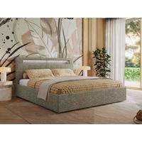 POLSTERBETT GOLD 5 CLASSIC 200/200 - Grau Strukture - Multipocket-Matratze - Grau, Textil (200/200cm) - MKS