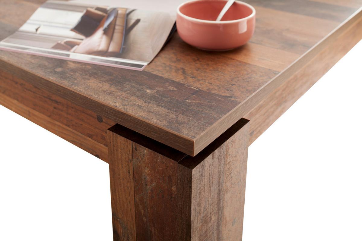 ESSTISCH Old Used Wood Altholz Optik, Küchentisch ausziehbar 160 - 200 x 90 cm - Braun/Grau, Holzwerkstoff (90/160/77cm) - Top.Furn