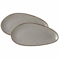 SERVIERPLATTEN Taste taupe 35,5 x 17 cm 2er Set - Taupe, Keramik (17/2/35.5cm) - Ritzenhoff Breker