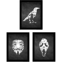 POSTER Set Mit 3 Schwarz-Weiß Set – Venta V A3 Schwarzer Rahmen - Schwarz, Papier (29.7/3cm) - Nacnic