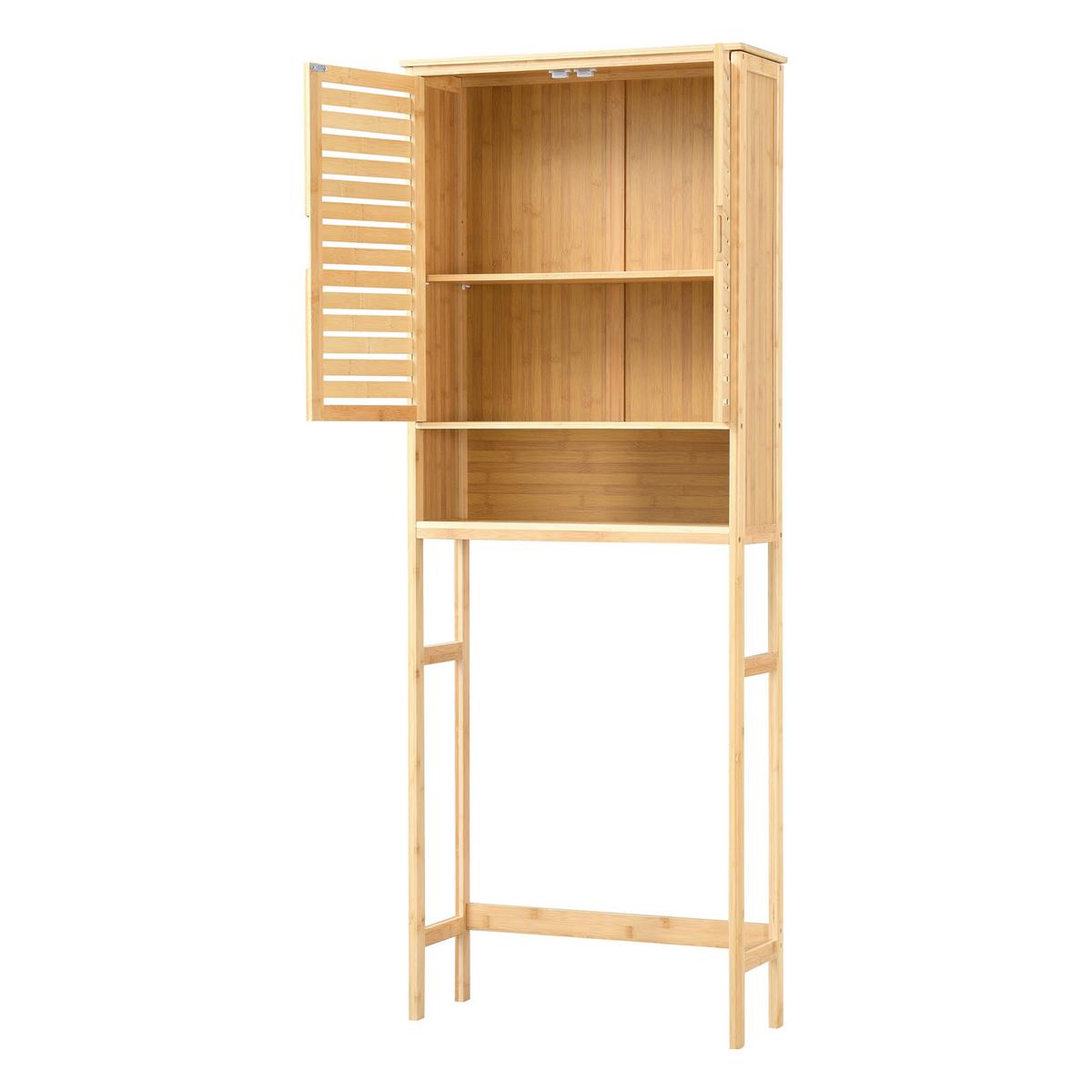 TOILETTENSCHRANK Geta - Naturfarben, Holz (66/170/23cm) - [en.casa]