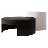 COUCHTISCH-SET Vellaro - Schwarz/Weiß, Holzwerkstoff/Metall (76/76/32cm) - MIRJAN24