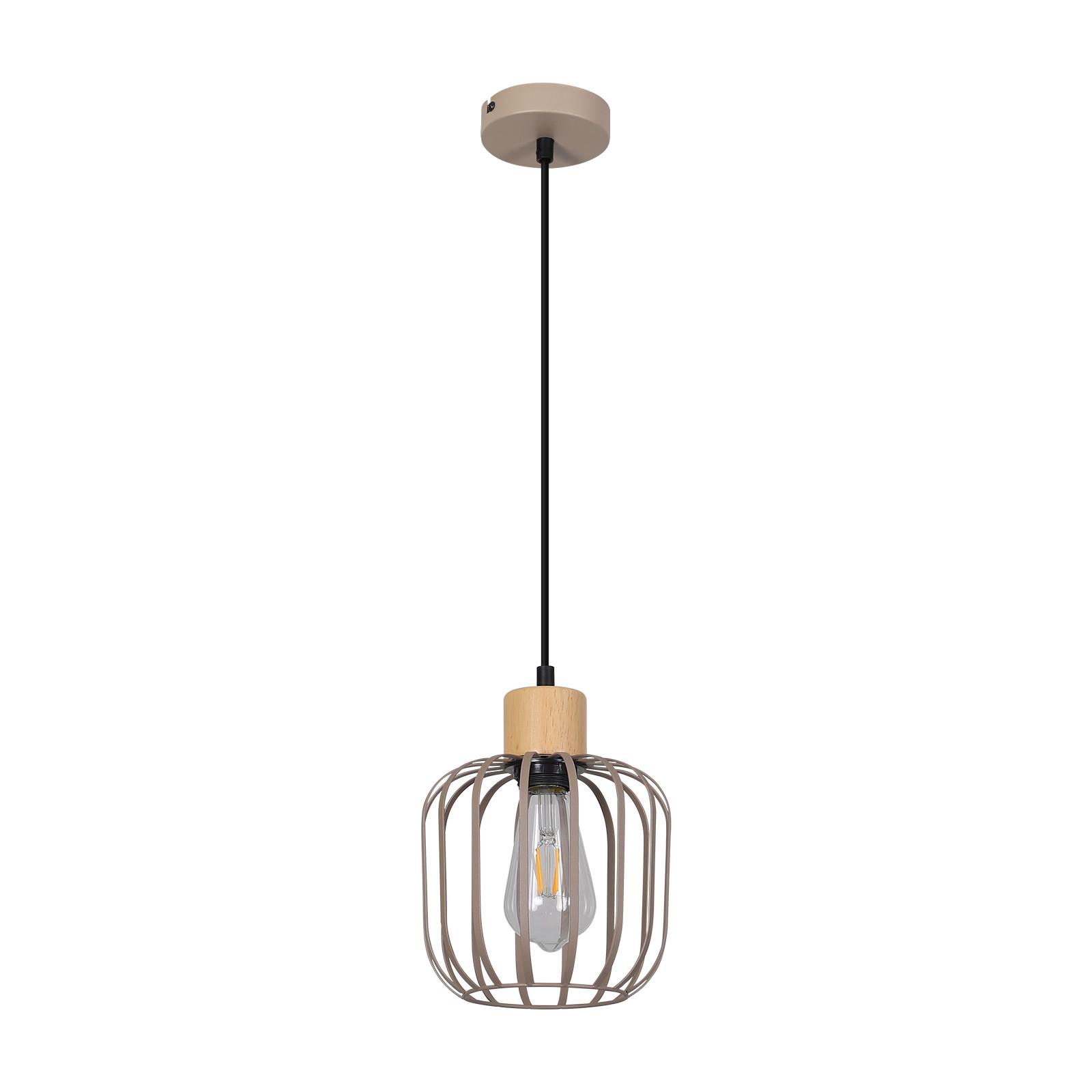 PENDELLEUCHTE Xylvin 18/10/145 cm - Grau, Holz/Metall (18/10/145cm) - ZMH