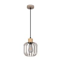 PENDELLEUCHTE Xylvin 18/10/145 cm - Grau, Holz/Metall (18/10/145cm) - ZMH
