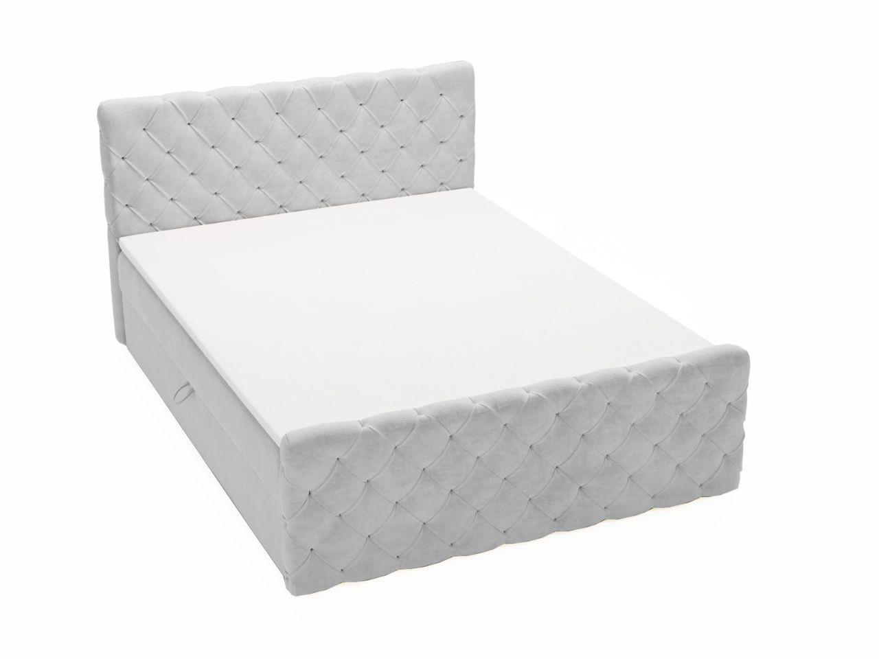 BOXBETT Lunaris 140x200 Hellgrau - Hellgrau, Holz/Textil (140/200cm) - Graingold