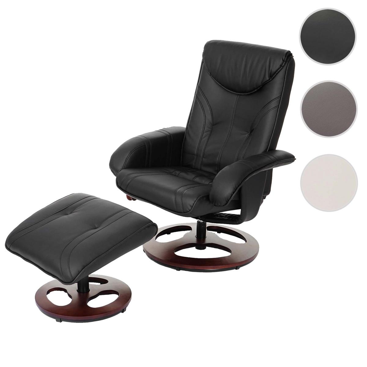 RELAXSESSEL MIT HOCKER Schwarz - Schwarz, Textil (77/105/68cm) - MCW