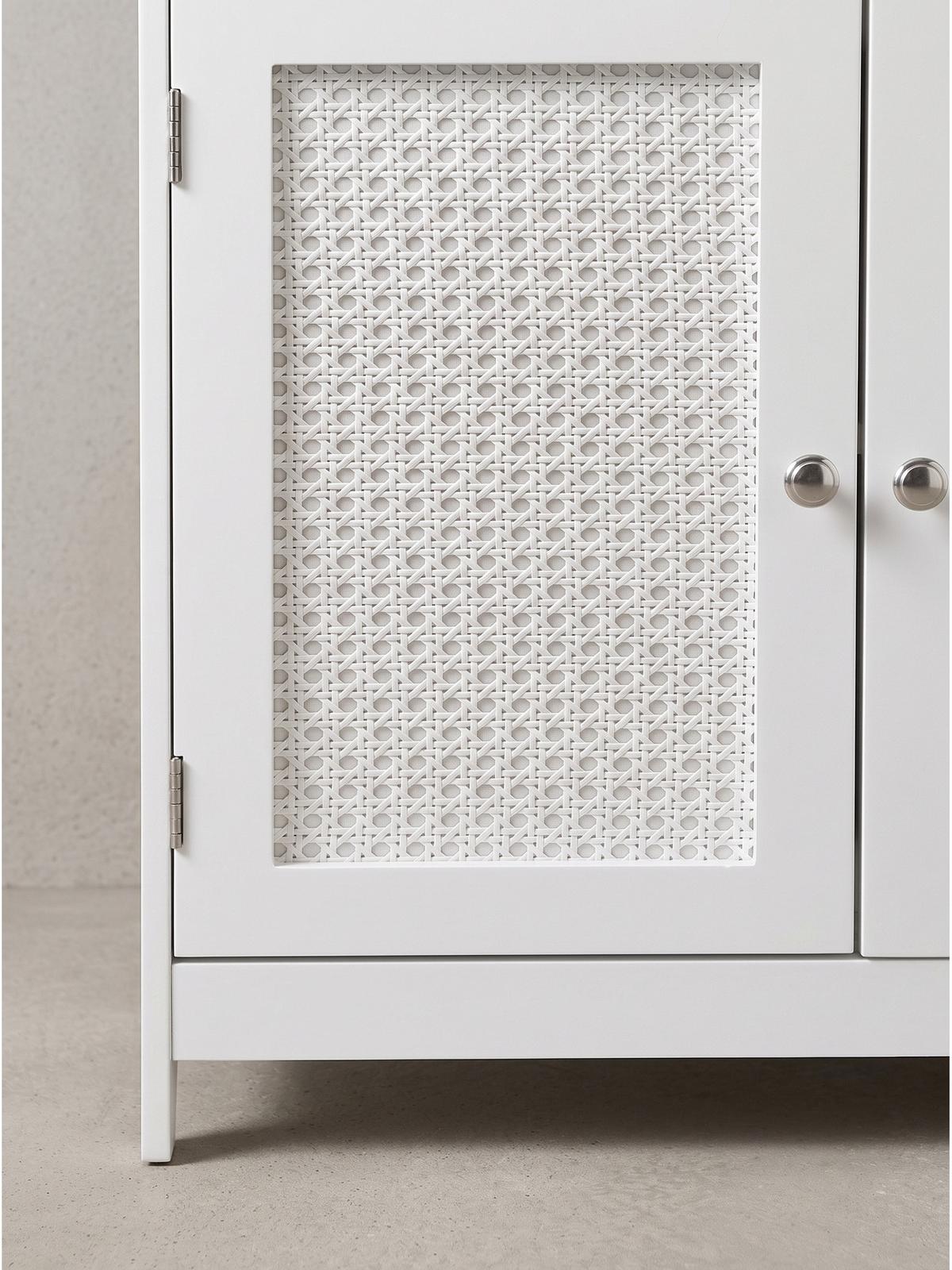 BADSCHRANK ADOUR, MDF, mit Stauraum, Weiß, 60 x 28 x 80 cm - Weiß, Holzwerkstoff/Metall (60/80/28cm) - KADIMA DESIGN