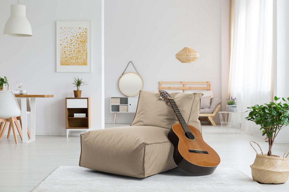 OUTDOOR SITZSACK Der Sundowner - Cappuccino, Textil (60/65/95cm) - Mokebo