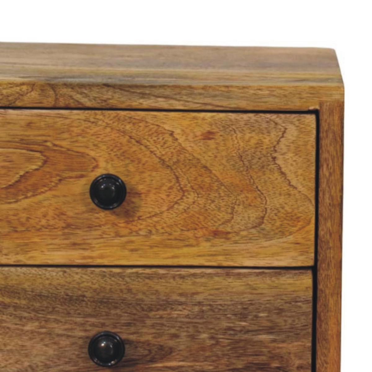 NACHTTISCH mit warmem Eichenoptik-Finish, 2 Schubladen, mangobraun - Braun, Holz (30/24/25cm) - Artisan Furniture
