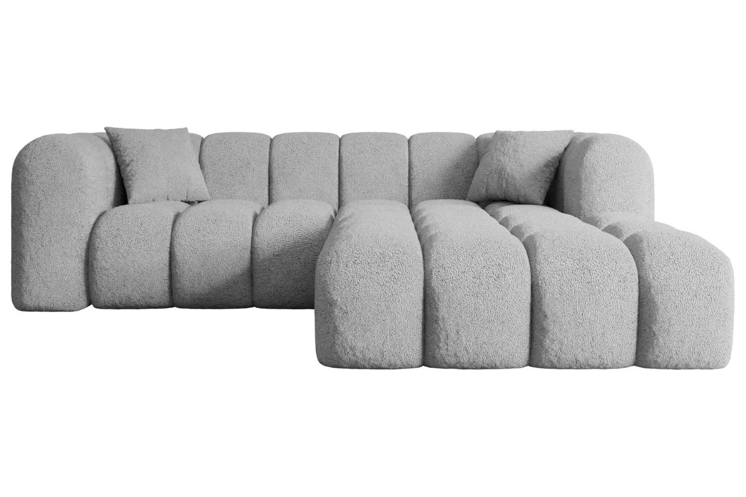ECKSOFA Ottomane Rechts OLEA-L1 - 231x173x74 cm Hellgrau - Hellgrau/Schwarz, Holzwerkstoff/Kunststoff (231/173cm) - ALTDECOR