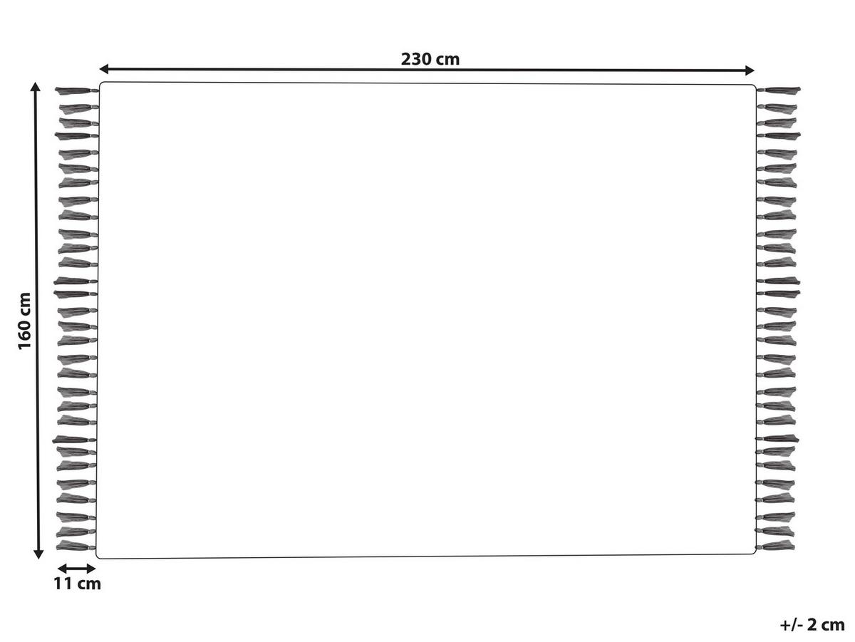 TEPPICH geflochten Fener 230/160 cm - Multicolor, Naturmaterialien (160/230cm) - Beliani