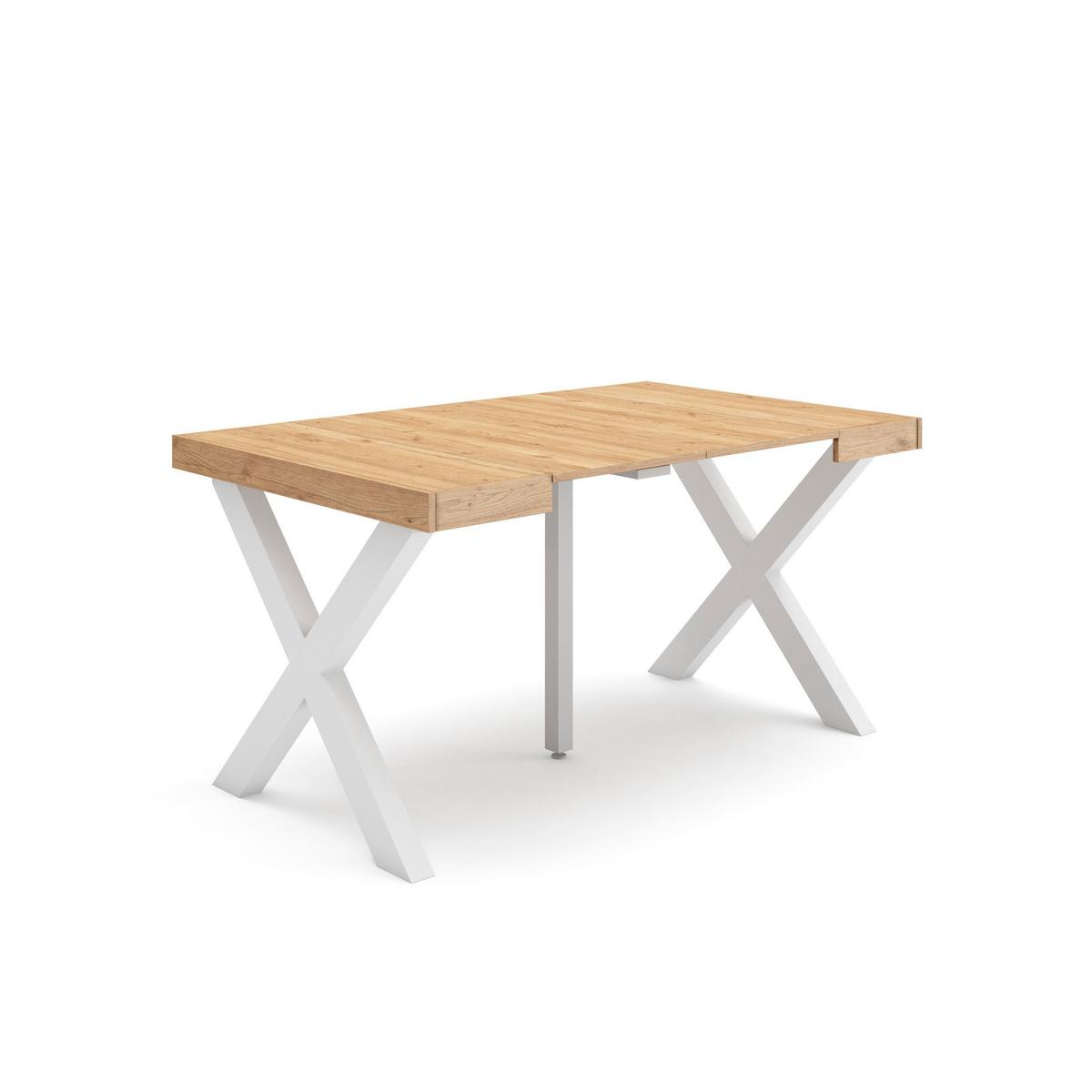 KONSOLENTISCH ausziehbar 58 bis 140cm, für 6 Gäste, eiche, 90/58/73cm - Eichefarben, Holzwerkstoff (90/140/73cm) - Skraut Home