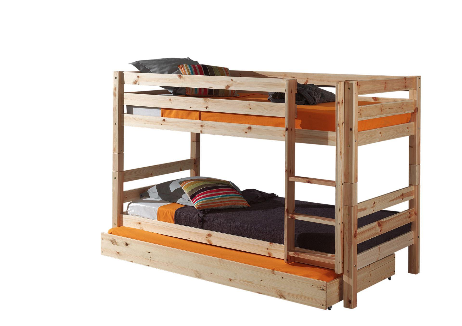 ETAGENBETT Karolina 210x140x105 aus Massivholz in natur - Kieferfarben, Holz (90/200cm) - 58aufmkessel