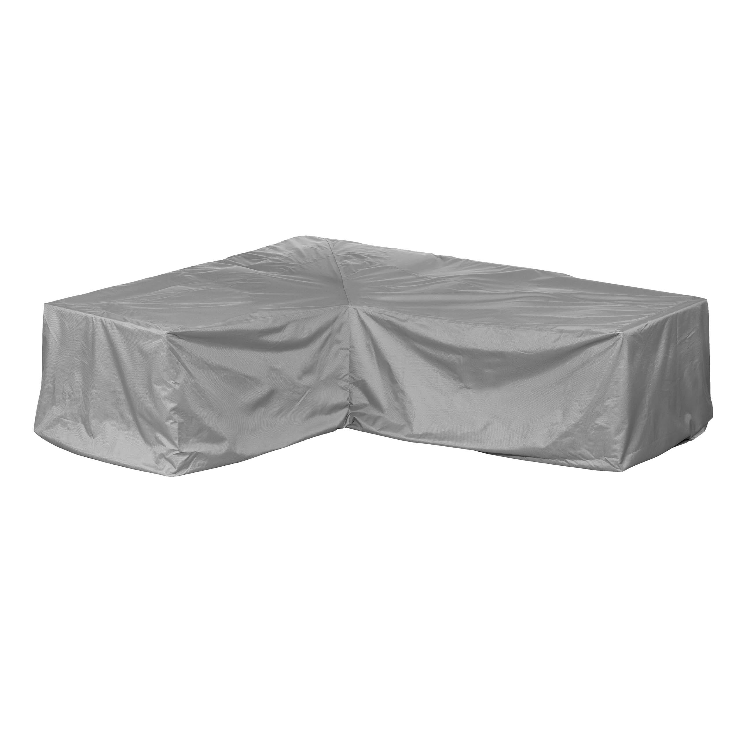 LOUNGEGRUPPEN L-Form asymmetrisch SHP-60095 - Grau, Kunststoff (195/80/255cm) - mehr Garten