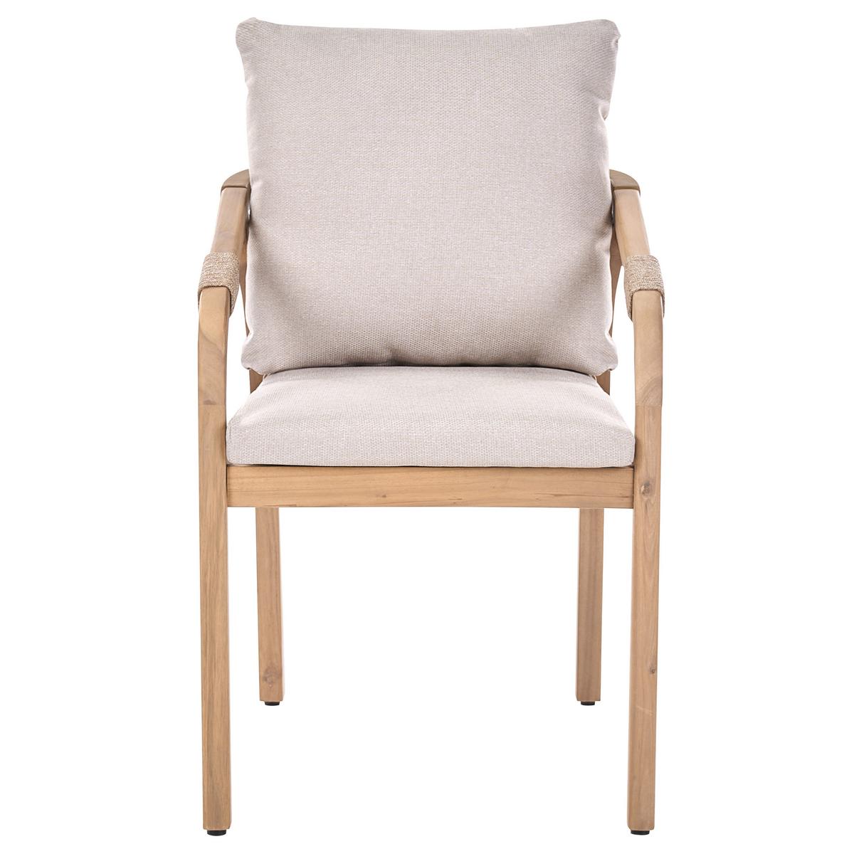 GARTENSTUHL Akazienholz Hellbraun Sumba - Beige, Holz (55/76/66cm) - Beliani