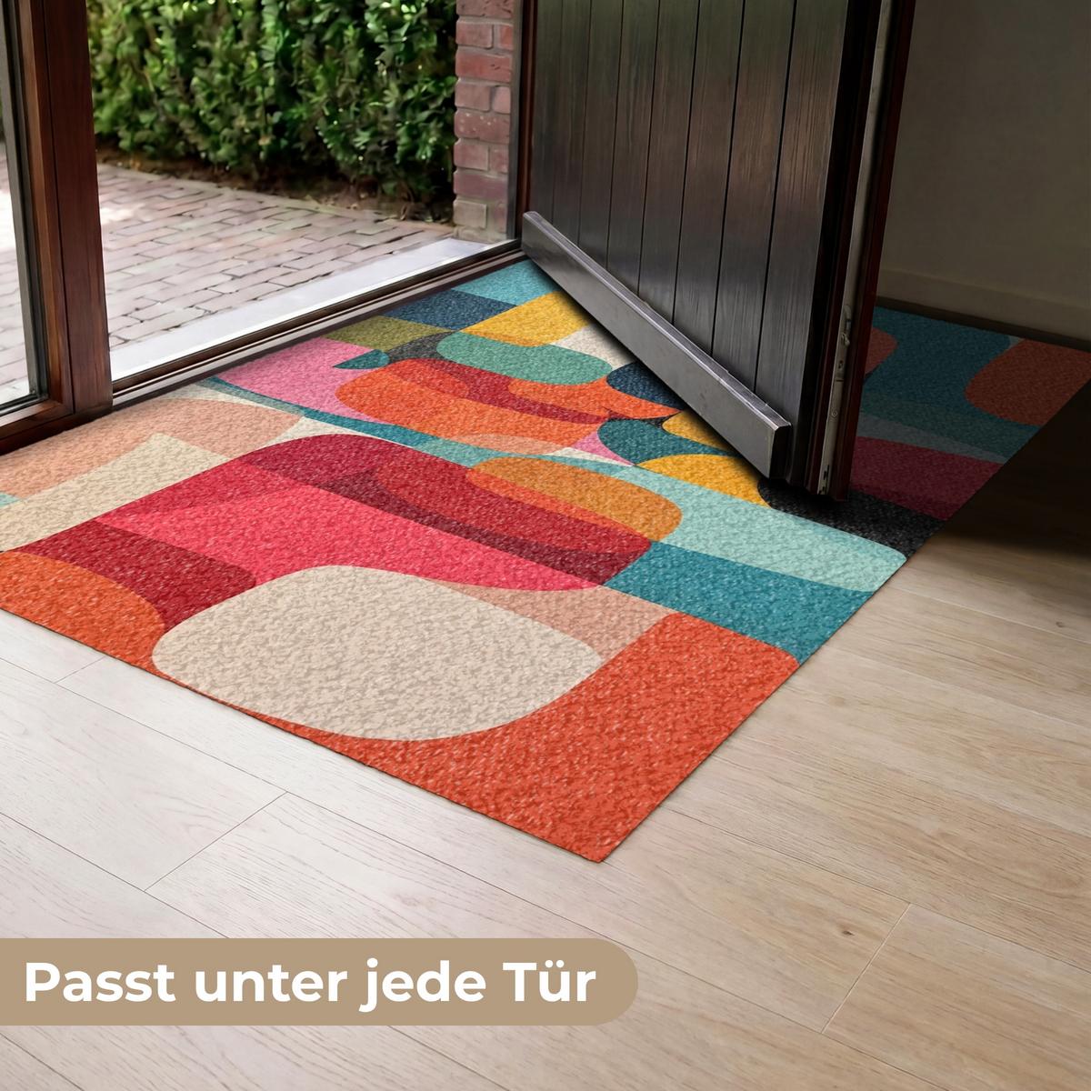 FUSSMATTE Formen - Bunt - Abstrakt - Flugzeuge Sauberlaufmatte 120x80 cm - Multicolor, Kunststoff (120/0.4cm) - MuchoWow
