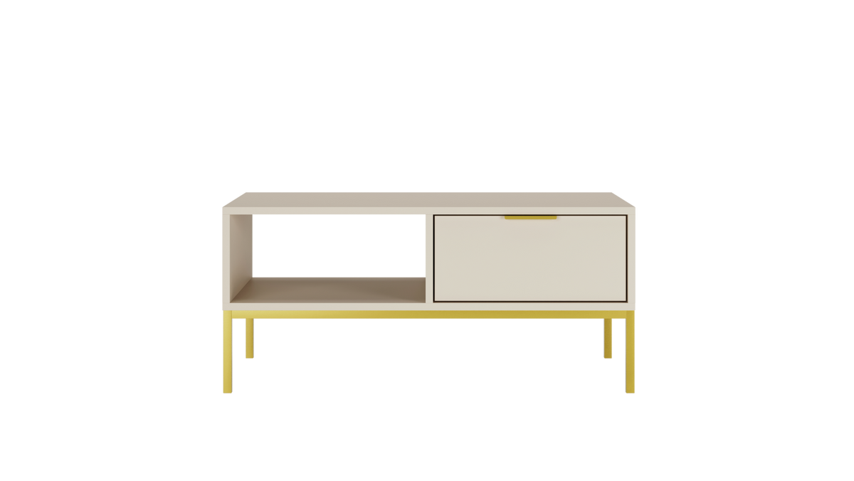 COUCHTISCH Austin 60/45/100 - Kaschmir/Goldfarben, Holzwerkstoff (100/60/45cm) - RAUMHIRSCH FURNITURE