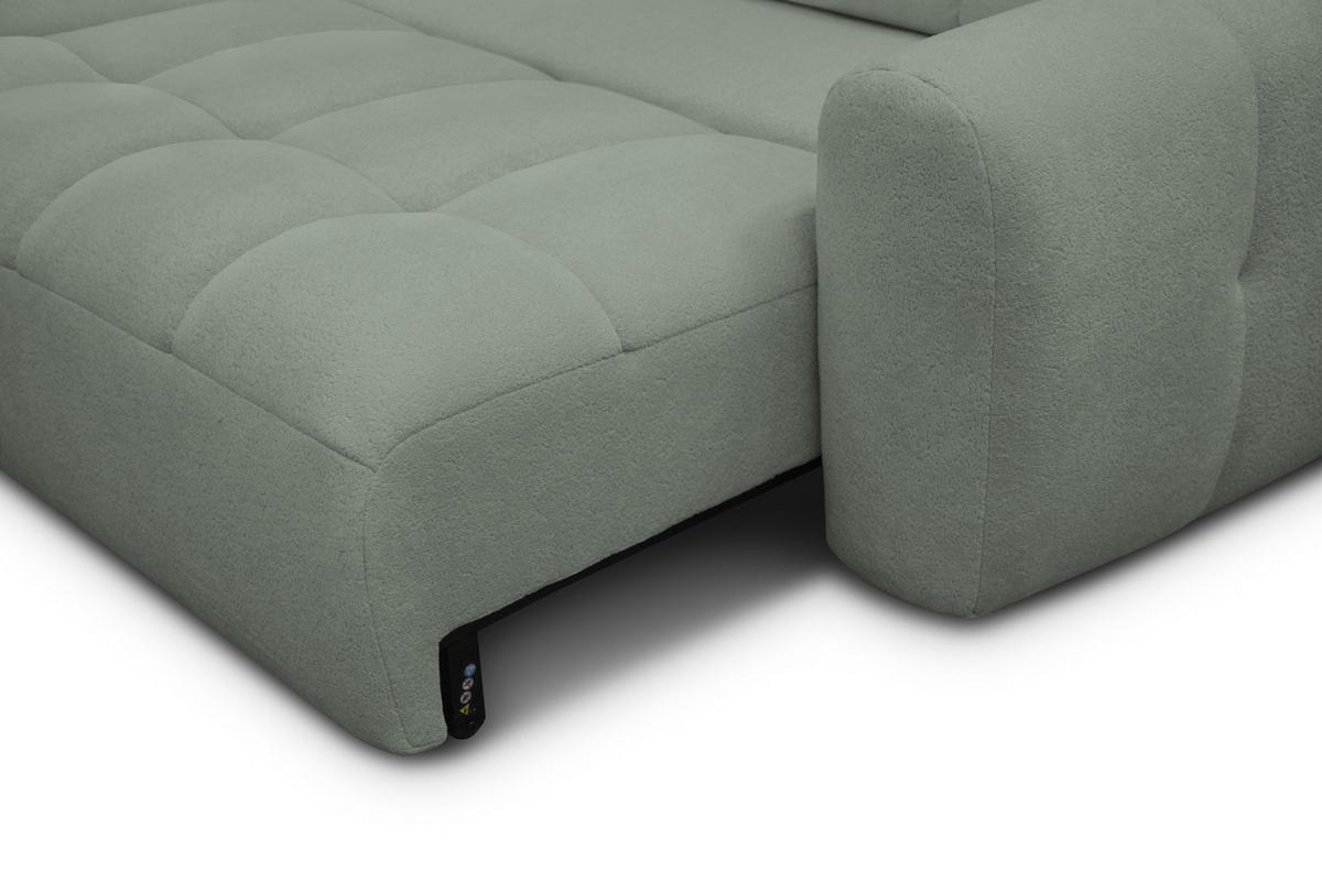 ECKSOFA LUMERO 4-Sitzer LINKS, olive - Schwarz/Olivgrün, Holz/Textil (275/166cm) - Courtois Laville