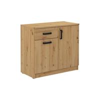 KOMMODE MALTESA 80/73/41 cm mit 1 Schubladen 2 Türen Eiche Artisan - Eiche Artisan, Holzwerkstoff (80/73/41cm) - MASSENO