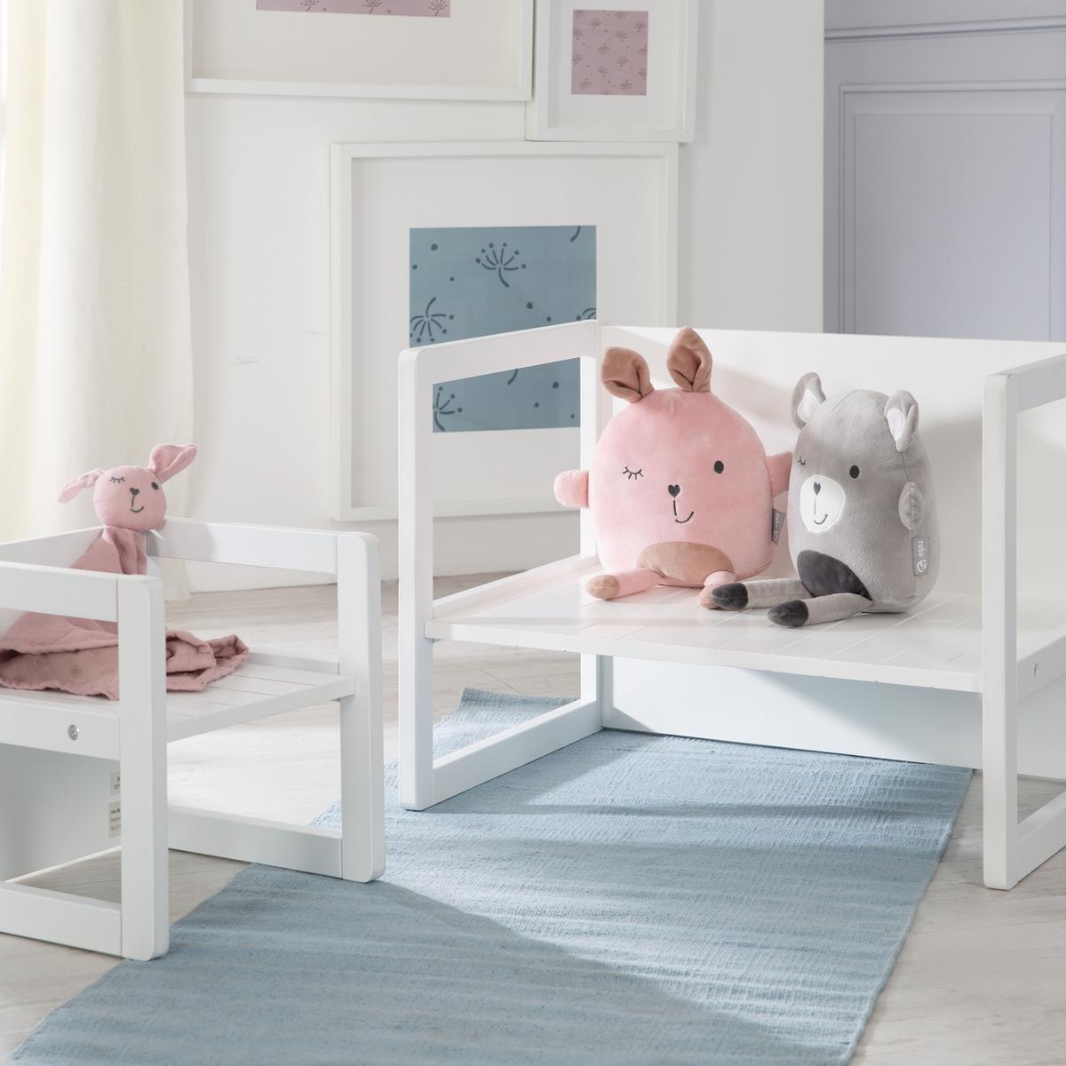 SITZBANK/ TISCH - Weiß, Holzwerkstoff (61/44/44.5cm) - Roba