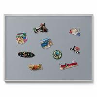 MAGNETTAFEL 80x60 cm Silberner Rahmen Grau - Edelstahlfarben, Metall (80/60/0.4cm) - TULUP