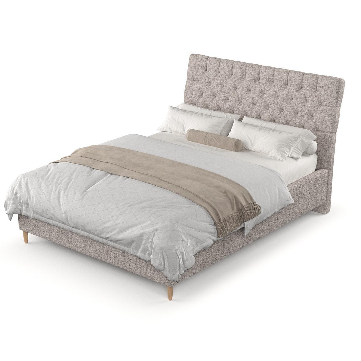 POLSTERBETT Lira 180/200 cm Beige im Neve Stoff - Beige/Naturfarben, Holz/Holzwerkstoff (180/200cm) - AltaBeds
