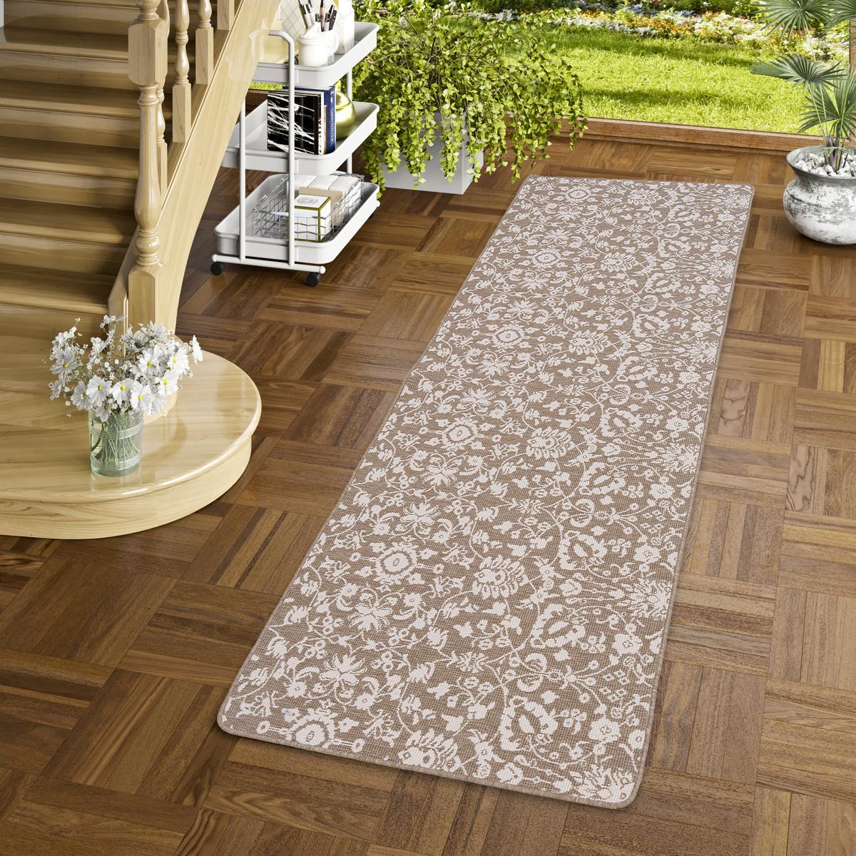 IN- UND OUTDOOR TEPPICH LÄUFER BEIDSEITIG NEWPORT - Beige, Textil (80/160cm) - Snapstyle