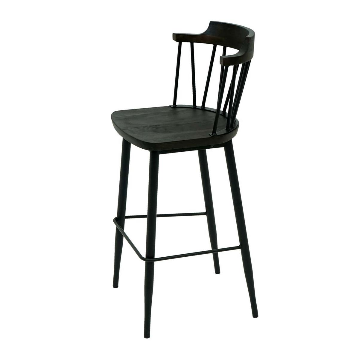 BARHOCKER G69B Schwarz 2er-Set - Schwarz, Holz (43/103/44cm) - MCW