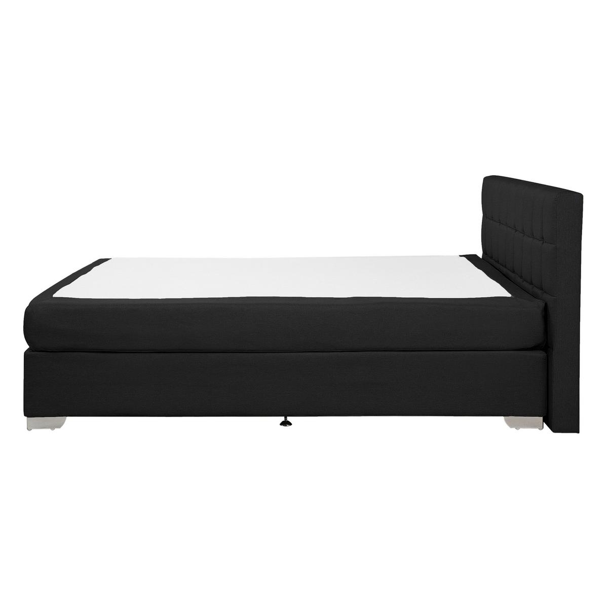 BOXSPRINGBETT 140/200cm Schwarz Admiral - Schwarz, Textil (140/200cm) - Beliani