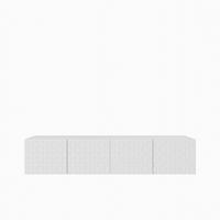 LOWBOARD ROVA 200/41/40 cm, Hängender TV-Schrank Weiß - Weiß, Holzwerkstoff (200/41/40cm) - MASSENO