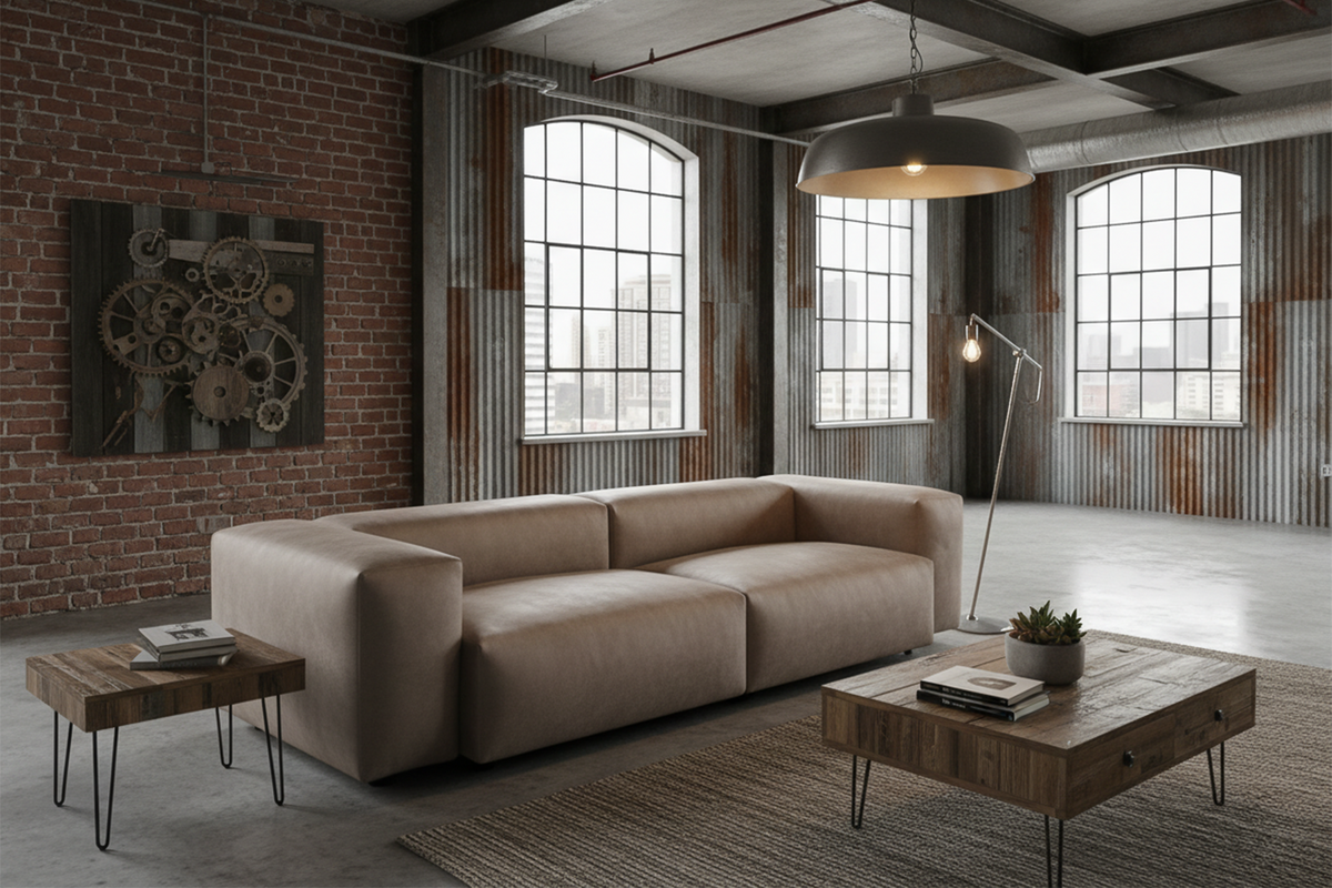 SOFA CELESTE Anthrazit Lederfaserstoff - Anthrazit/Schwarz, Leder/Kunststoff (302/72/114cm) - KAWOLA